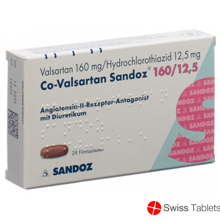Co Valsartan Sandoz Filmtabletten 160/12.5 28 Stück buy online