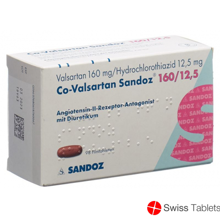 Co Valsartan Sandoz Filmtabletten 160/12.5 98 Stück buy online