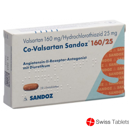 Co Valsartan Sandoz Filmtabletten 160/25 28 Stück buy online