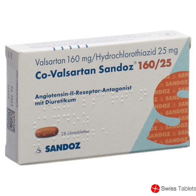 Co Valsartan Sandoz Filmtabletten 160/25 28 Stück buy online
