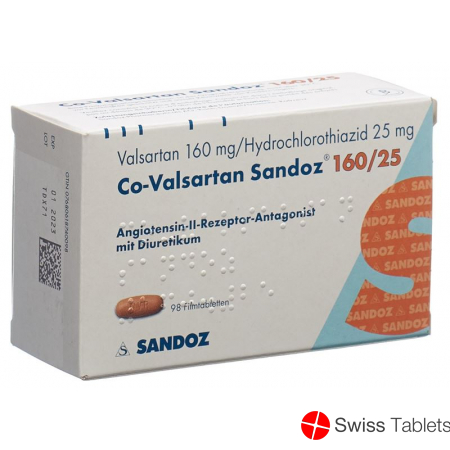 Co Valsartan Sandoz Filmtabletten 160/25 98 Stück buy online