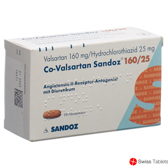 Co Valsartan Sandoz Filmtabletten 160/25 98 Stück buy online