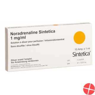 Noradrenalin Sint 1mg/1ml O Disulf 10 Ampullen 1ml