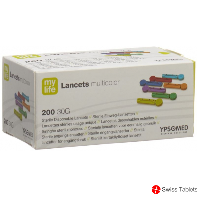 Mylife Lancets Einweglanzetten Multicolor 200 Stück buy online
