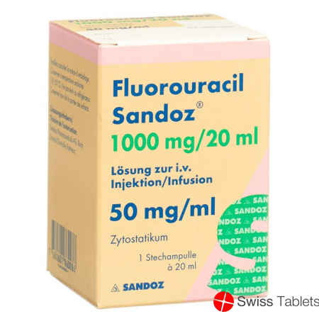 Fluorouracil Sandoz 1000mg/20ml Durchstechflasche 20ml buy online