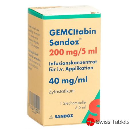 Gemcitabin Sandoz Infusionskonzentrat 200mg/5ml Durchstechflasche buy online