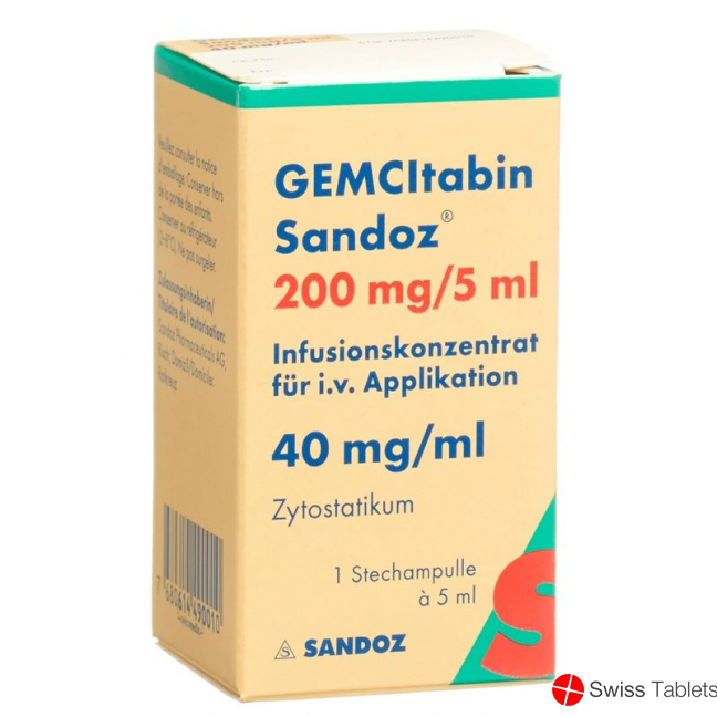 Gemcitabin Sandoz Infusionskonzentrat 200mg/5ml Durchstechflasche buy online