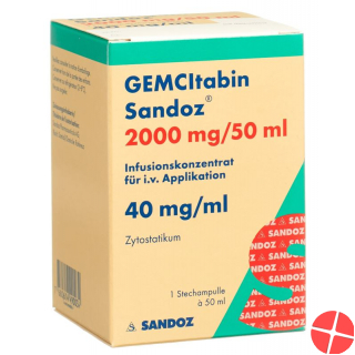 Gemcitabin Sandoz Infusionskonzentrat 2000mg/50ml Durchstechflasche
