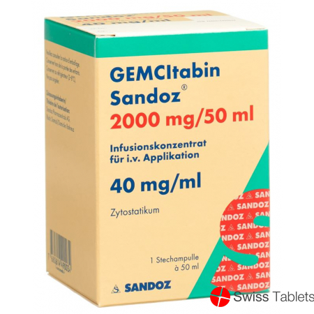 Gemcitabin Sandoz Infusionskonzentrat 2000mg/50ml Durchstechflasche buy online