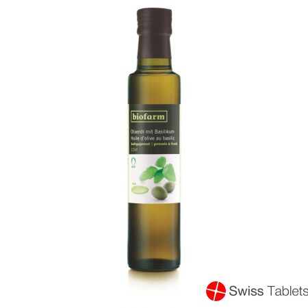 Biofarm Olivenöl mit Basilikum Knospe 250ml buy online