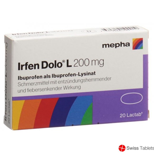 Irfen Dolo L Lactabs 200mg 20 Stück buy online Irfen Dolo L Lactabs 200mg 20 Stück buy online