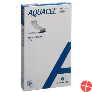 Aquacel Hydrofiber Tamponade 1x45cm Stark Fasern 5 Stück Aquacel Hydrofiber Tamponade 1x45cm Stark Fasern 5 Stück
