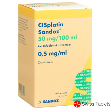 Cisplatin Sandoz 50mg/100ml Durchstechflasche 100ml buy online