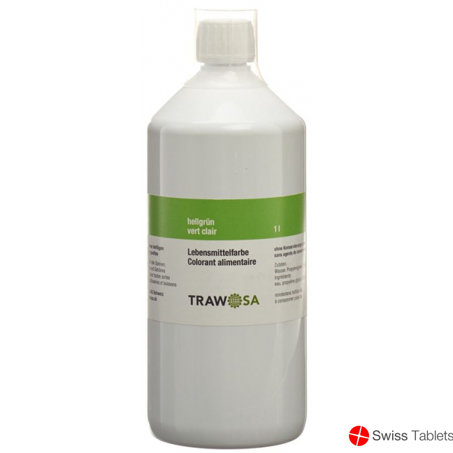 Trawosa Lebensmittelfarbstoff Hellgrün Flasche 1L buy online