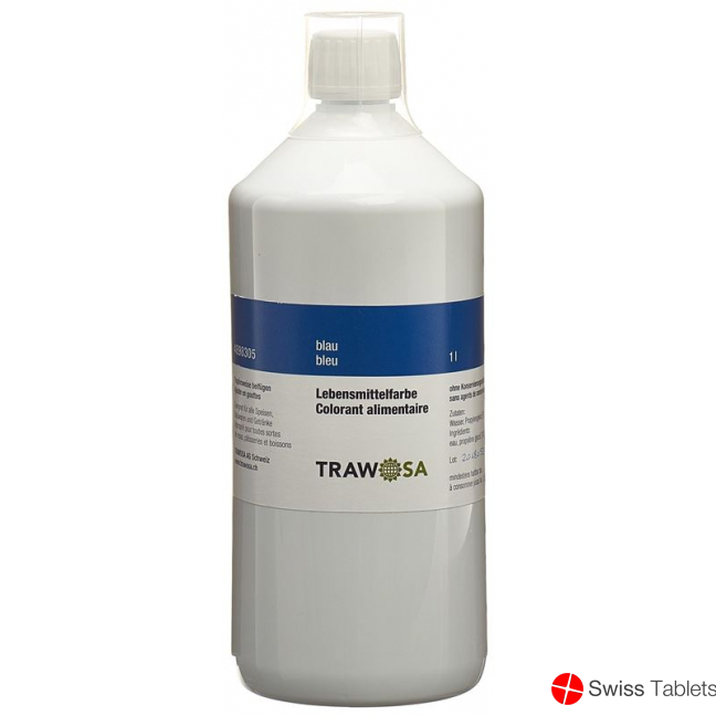 Trawosa Lebensmittelfarbstoff Blau Flasche 1L buy online
