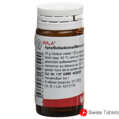 Wala Apis/belladonna/mercurius Globuli 20g buy online