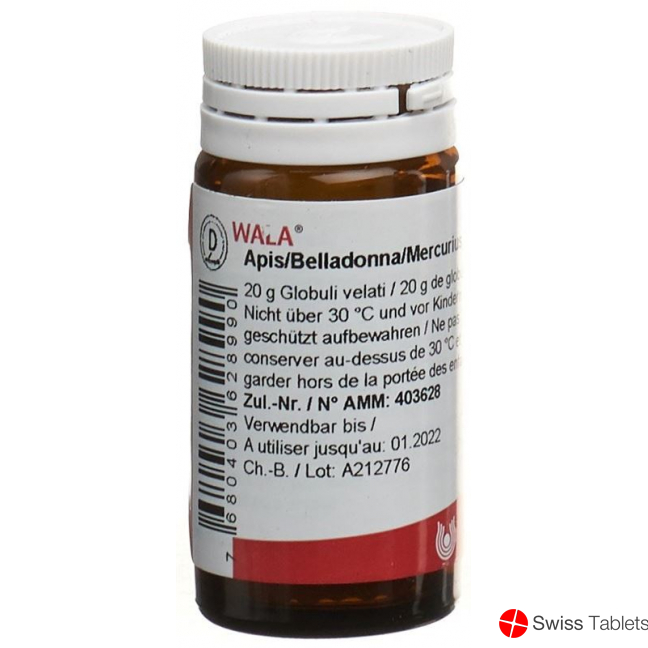 Wala Apis/belladonna/mercurius Globuli 20g buy online