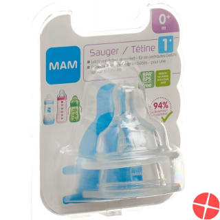 MAM Ersatzsauger Flasche Grösse 1 0+ Monate 2 Stück