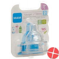 MAM Ersatzsauger Flasche Grösse 2 2+ Monate 2 Stück