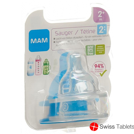 MAM Ersatzsauger Flasche Grösse 2 2+ Monate 2 Stück buy online