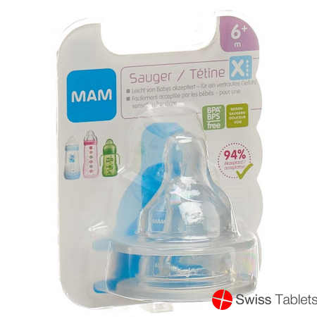 MAM Ersatzsauger Flasche Grösse X 6+ Monate 2 Stück buy online