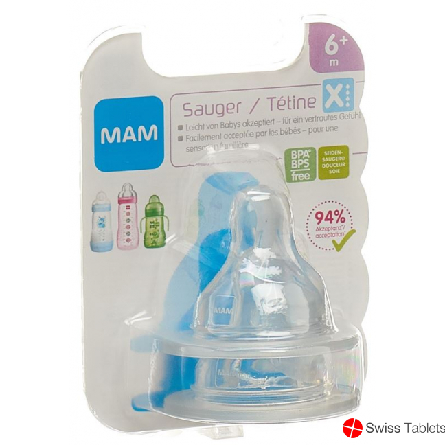 MAM Ersatzsauger Flasche Grösse X 6+ Monate 2 Stück buy online