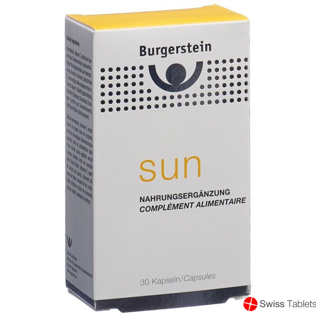 Burgerstein sun capsules 30 pieces buy online