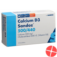 Calcium D3 Sandoz Kautabletten 500/440 Aprikose 120 Stück