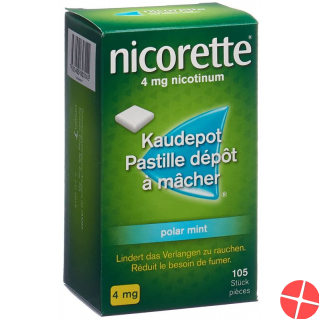 Nicorette Polar Mint Kaudepots 4mg 105 Stück