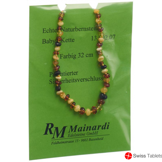 Mainardi Amber baby chain colored 32cm safety clasp buy online