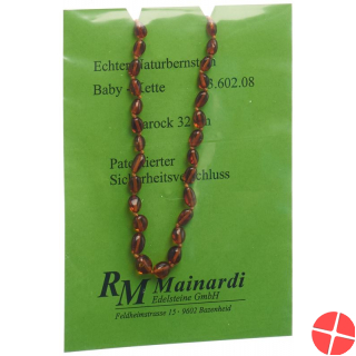 Mainardi Bernstein Babykette Barock 32cm Sicherheitseverschluss