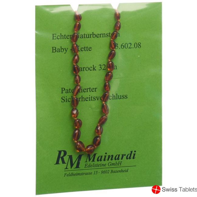 Mainardi Bernstein Babykette Barock 32cm Sicherheitseverschluss buy online