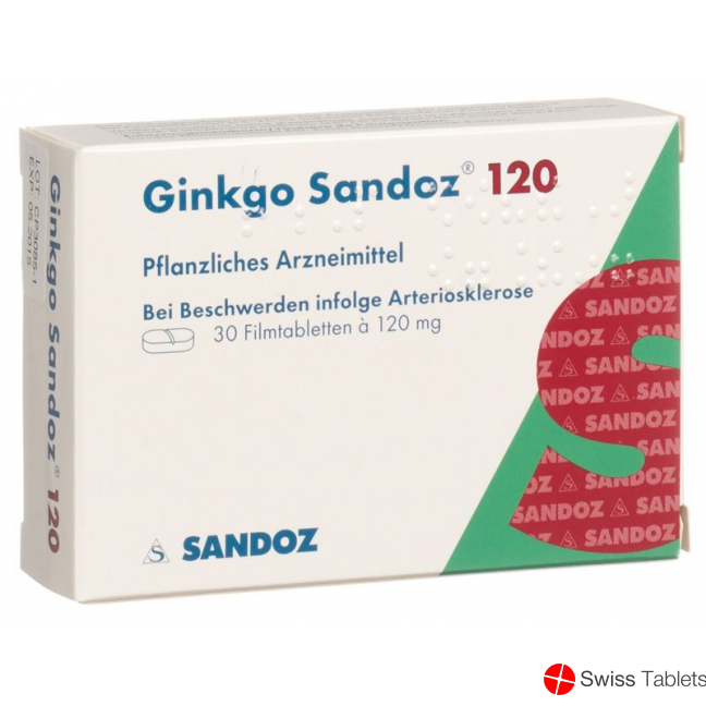 Ginkgo Sandoz Filmtabletten 120mg 30 Stück buy online