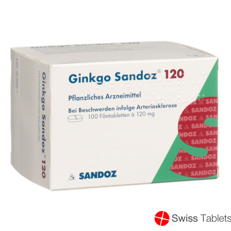 Ginkgo Sandoz Filmtabletten 120mg 100 Stück buy online