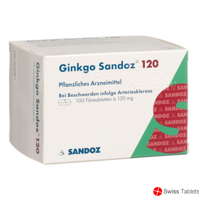 Ginkgo Sandoz Filmtabletten 120mg 100 Stück buy online
