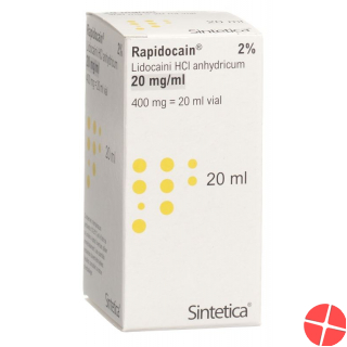Rapidocain 2% 400mg/20ml O Kons Vial 20ml