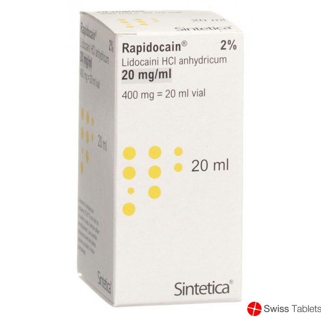 Rapidocain 2% 400mg/20ml O Kons Vial 20ml buy online