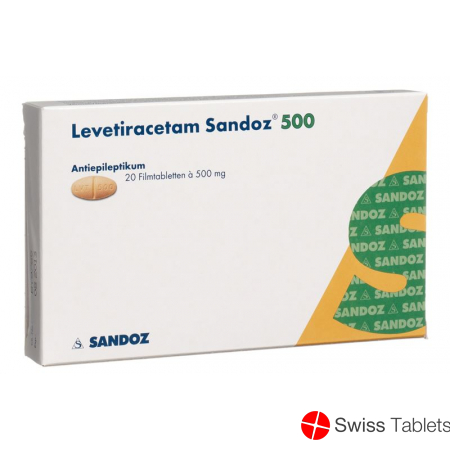 Levetiracetam Sandoz Filmtabletten 500mg 20 Stück buy online
