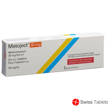 Metoject Injektionslösung 30mg/0.6ml Fertigspritze 0.6ml buy online Metoject Injektionslösung 30mg/0.6ml Fertigspritze 0.6ml buy online