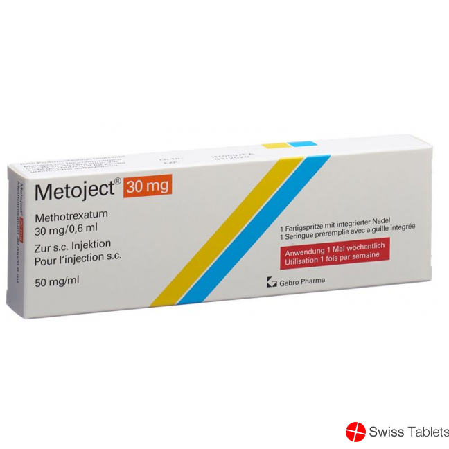 Metoject Injektionslösung 30mg/0.6ml Fertigspritze 0.6ml buy online Metoject Injektionslösung 30mg/0.6ml Fertigspritze 0.6ml buy online