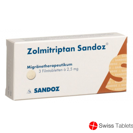 Zolmitriptan Sandoz Filmtabletten 2.5mg 3 Stück buy online