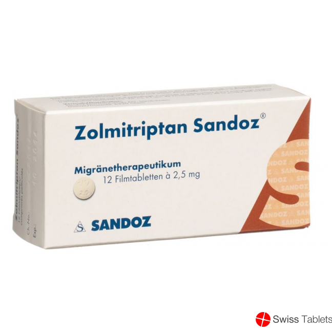 Zolmitriptan Sandoz Filmtabletten 2.5mg 12 Stück buy online