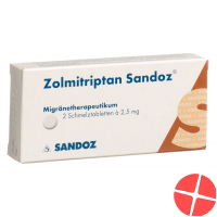 Zolmitriptan Sandoz Schmelztabletten 2.5mg 2 Stück