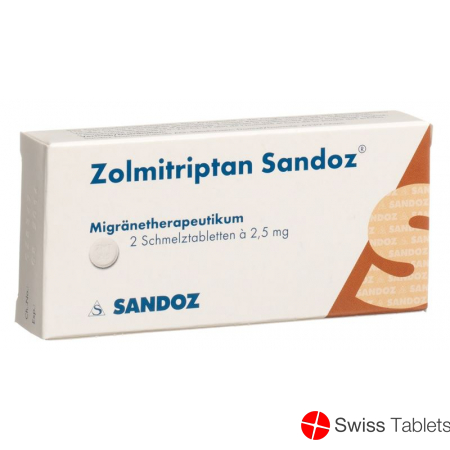 Zolmitriptan Sandoz Schmelztabletten 2.5mg 2 Stück buy online