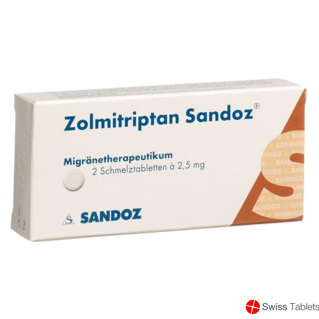 Zolmitriptan Sandoz Schmelztabletten 2.5mg 2 Stück buy online