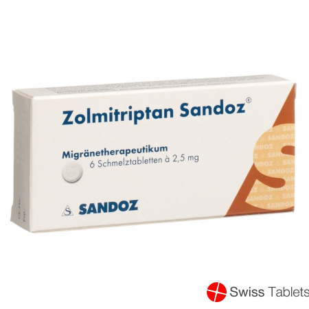 Zolmitriptan Sandoz Schmelztabletten 2.5mg 6 Stück buy online