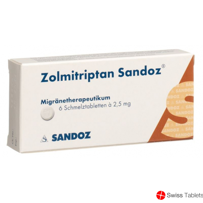 Zolmitriptan Sandoz Schmelztabletten 2.5mg 6 Stück buy online