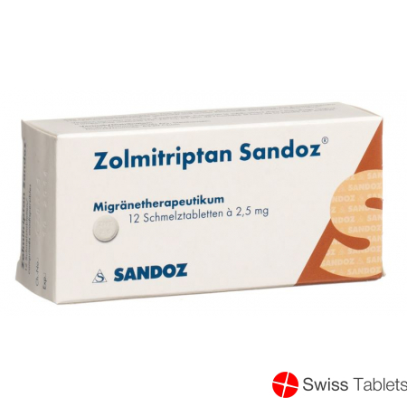 Zolmitriptan Sandoz Schmelztabletten 2.5mg 12 Stück buy online