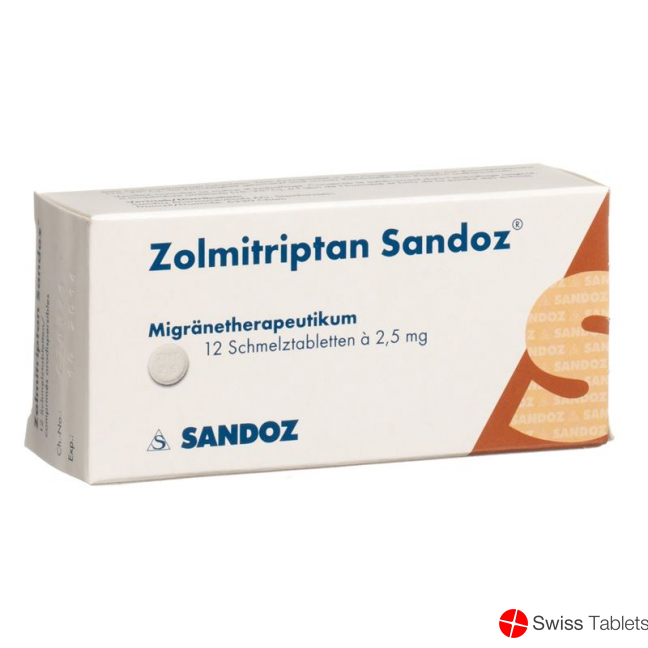 Zolmitriptan Sandoz Schmelztabletten 2.5mg 12 Stück buy online