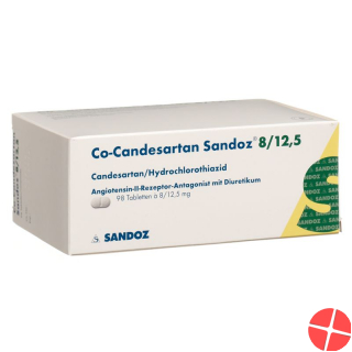 Co Candesartan Sandoz 8/12.5 mg 98 tablets Co Candesartan Sandoz 8/12.5 mg 98 tablets